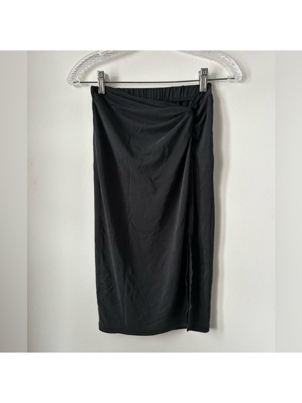 Vero Moda Filli Twist Waist Black Skirt